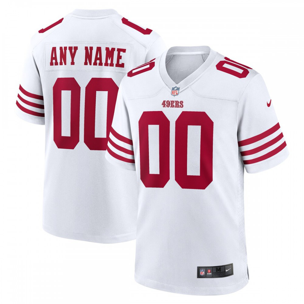 San Francisco 49ers Nike Game Custom Player Jersey - White-GridironStore